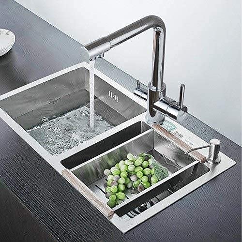Robinets d'eau potable double poignée 3 voies pour évier de cuisine