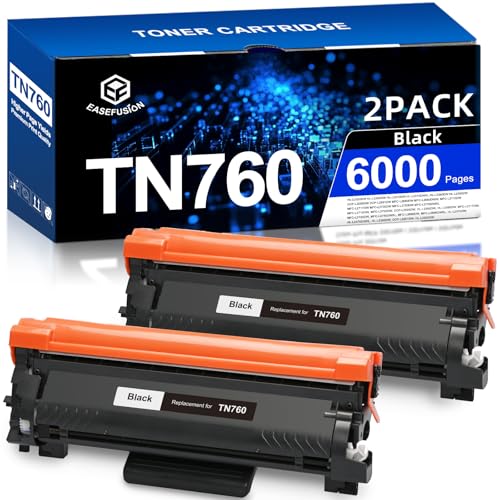Image of TN760 Toner for Brother Printer Compatible for Brother TN-760 TN730 TN-730 Toner Cartridges to Use with MFC-L2710DW MFC-L2750DW HL-L2350DW HL-L2370DW HL-L2395DW L2390DW DCP-L2550DW (TN760 2 Pack)
