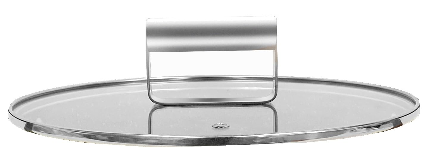 ARTHUR MARTIN, Faitout bas 24 cm Grand Chef, Aluminium forgé, revêtement anti adhérent, poignées et anses en acier rivet et couvercles en verre, Tous feux dont induction, Crème | aluminium forgé, revêtement anti-adhérent, poignées acier rivetées, couvercl
