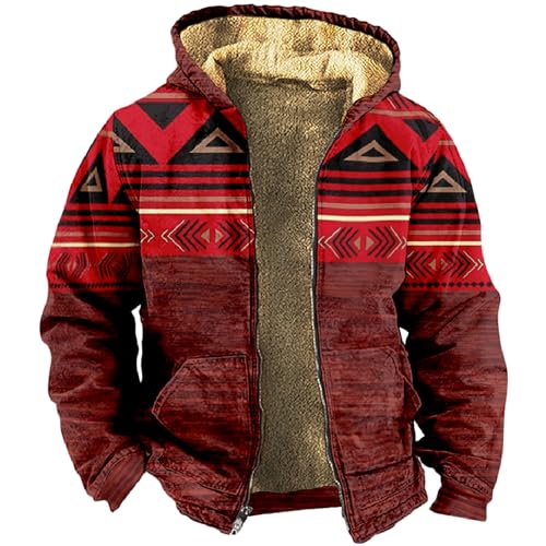 Sweat-shirt à capuche veste zippée pour homme polaire sherpa manteau d'hiver lourd