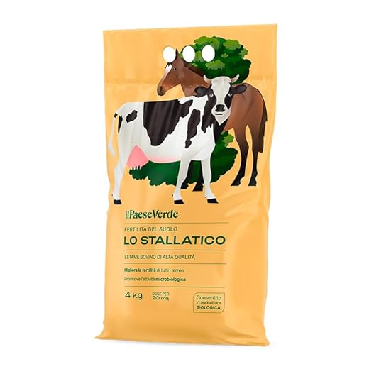 Lo Stallatico 4kg Il Paese Verde.Concime organico biologico, totalmente naturale a base di letame bovino che nutre le piante e aumenta la fertilità del terreno.