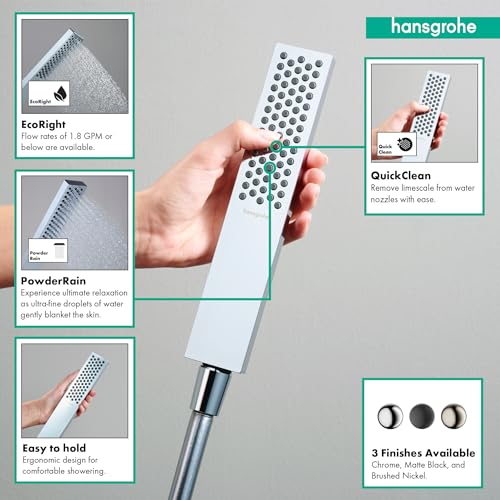 Pulsify E douchette PowderRain hansgrohe chrome anti-calcaire - 4
