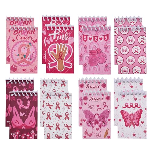 Cuadernos de cinta rosa para cáncer de mama pack 16 libretas de notas para pacientes