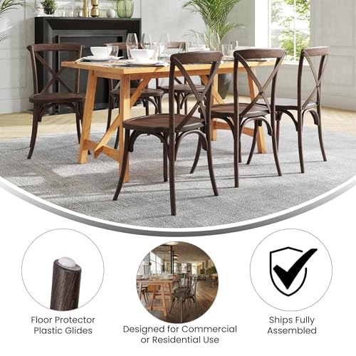 Image of Flash Furniture HERCULES Series Mahogany Cross Back Chair