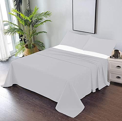 100% Egyptian Cotton Bed Sheets 750 Thread Count Sateen Finish Luxuries Hotel Quality (Silver, Queen - 3 Pieces Sheet Set)