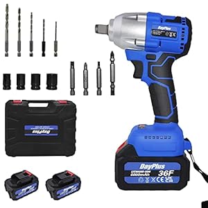 21V Cordless Impact Wrench,1/2 Impact Gun,3-in-1 Brushless Power Electric Impact Wrench/Max Torque (420N.m),2300 RPM Impact Drill with 2 Pcs 6.0Ah Battery&Charger, 4Pcs Sockets,for Car Tires