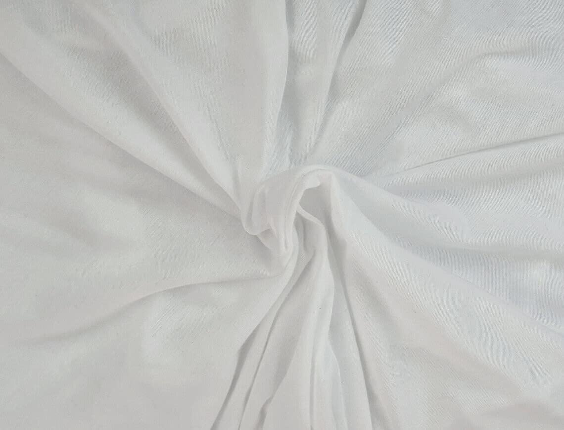 White Organic Cotton Fabric Jersey Knit by The Yard 120 GSM 8/19/15