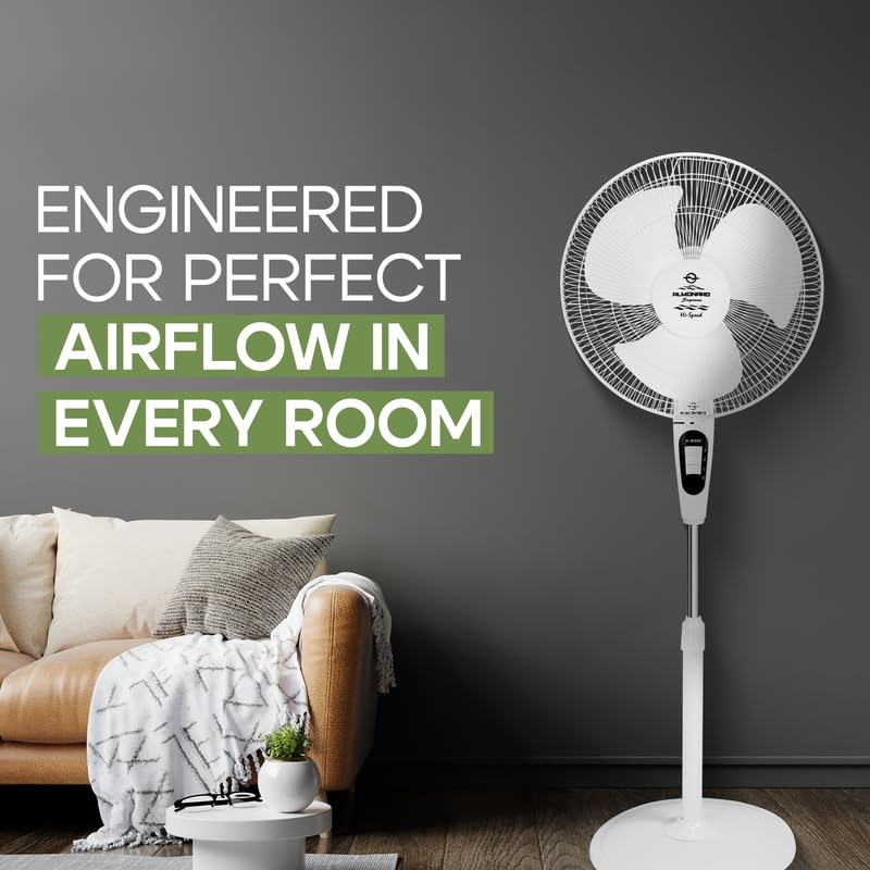 Image of Almonard | 16 inch (400mm) Supreme High Speed Pedestal fan - White