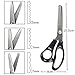Pinking Shears, Stainless Steel Dressmaking Scissors, Serrated and Scalloped Blades, Professional Sewing Craft Cut Tailor Zig-Zag Tool, Fabric Decoration Comfort Grip Soft Handheld (Serrated 3mm)