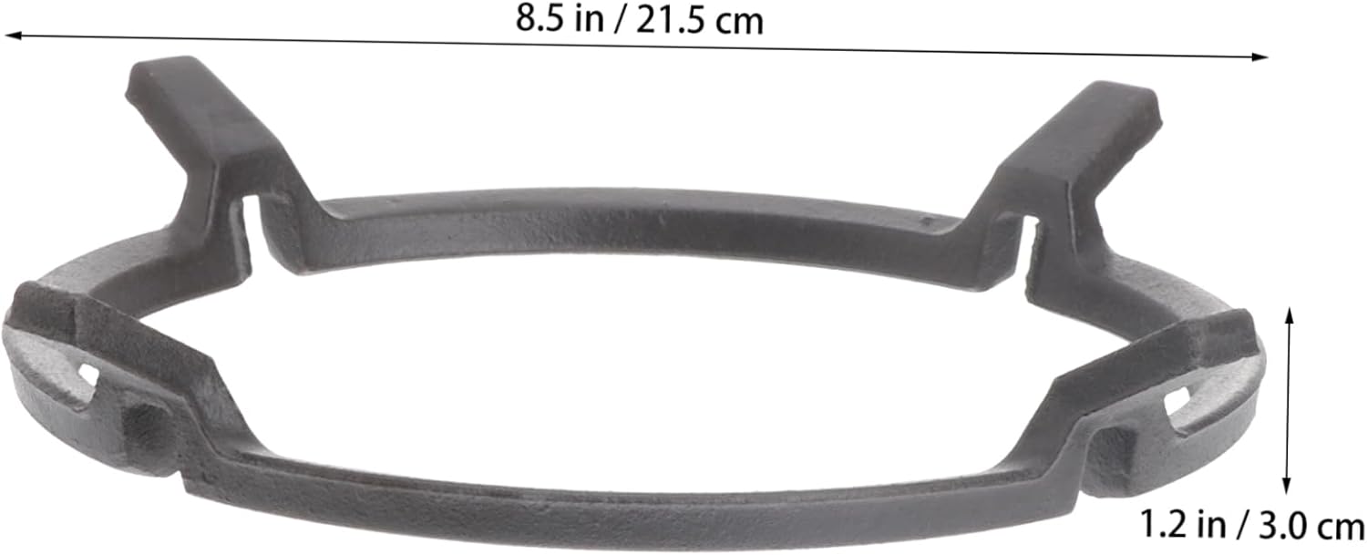 Cast Iron Wok Ring 4-Prong Anti-Slip Bracket Gas Stove Support 8.46X8.46 Inch Durable Kitchen Burner Accessory for Stable Cooking