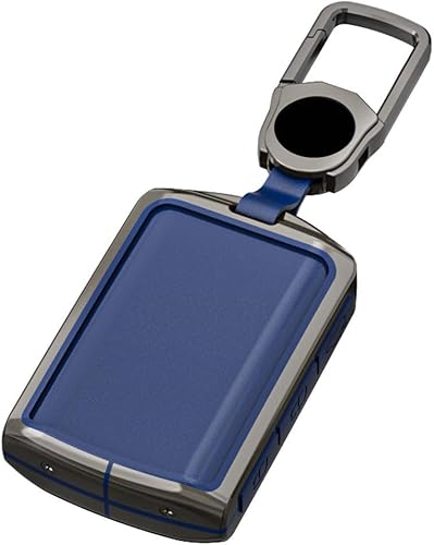 K LAKEY Funda de llavero de aleación de metal, compatible con Volvo 4 botones C30 S60 S80 S90 XC40 XC60 XC70 XC90 V90 llavero, funda de TPU azul K LAKEY Funda de llavero de aleación de metal, compatible con Volvo 4 botones C30 S60 S80 S90 XC40 XC60 XC70 XC90 V90 llavero, funda de TPU azul