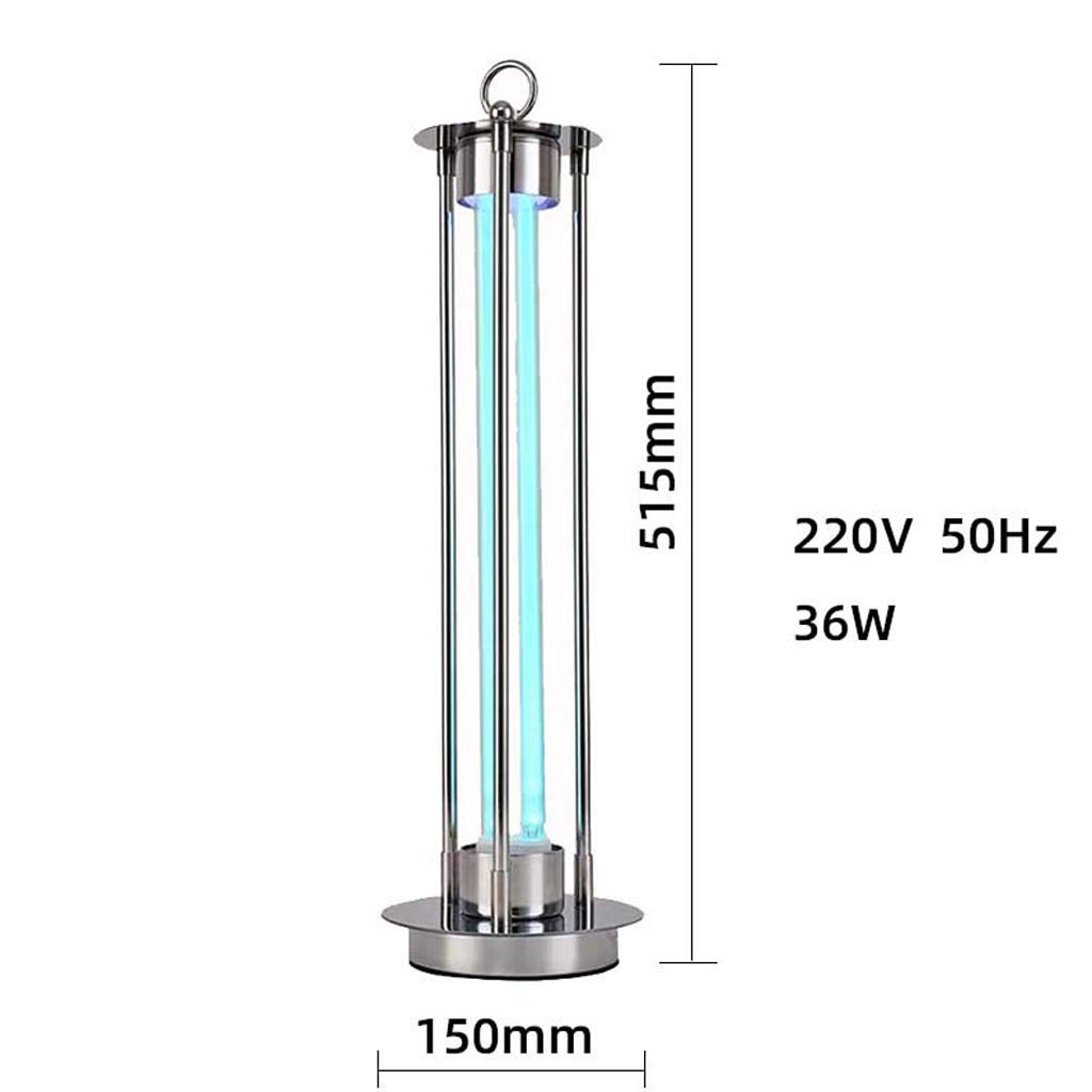 TJH Luz germicida de 36 vatios con Base, desinfección portátil con lámpara Ultravioleta con ozono Uvc Quite la Alfombra, Olor del Armario, Aire Limpio