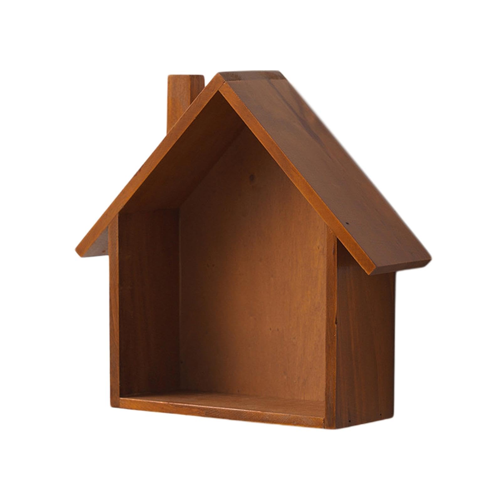 Scatola a Forma di Casa Scaffale di Curiosità per Cornice Decorativa