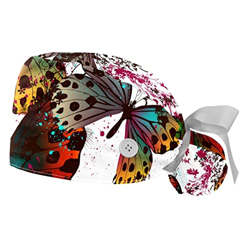 Chapeaux bouffants JDEZ papillons vintage 2 pièces réglables
