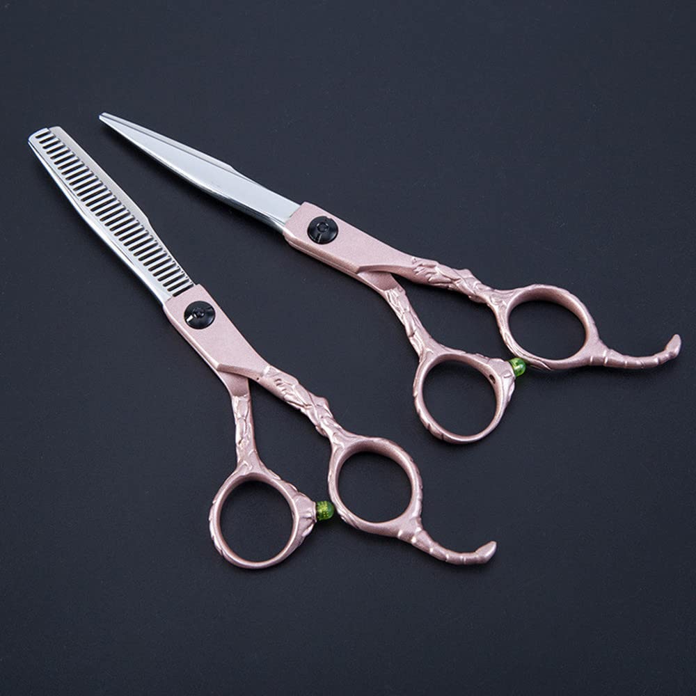Gzslkscd Set Hair Cutting Scissors, 6Inch Professional 440C Steel Scorpion Scissor Hair Scissors Haircut Thinning Barber Cutting Shears Hairdresser Scissors (Color : ) ( B)