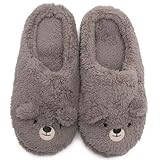 [エンプティオ] アニマル 暖かい スリッパ 室内 静音 柔らかい アッタカ レディース ボア 動物 防寒 かわいい もこもこ 疲れない フワフワ カワイイ 可愛い 軽量 キャラクター モコモコ オシャレ オフィス ルームシューズ 風呂上がり 学校 学生 ヌイグルミ 来客用 つま先あり 23.5 クッション コンフォート サポート 履きやすい かかと踏める 職場 オールシーズン ブラウン クマ