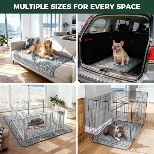 Image of FXW Washable Pee Pads for Dogs, Puppy Pads with Super Absorbent, Specifically Designed for FXW Rollick /Homeplus 32 /40 /45inch 8 Panels Dog Playpen, 71 inch Square, Boho Grey, 1 Packs