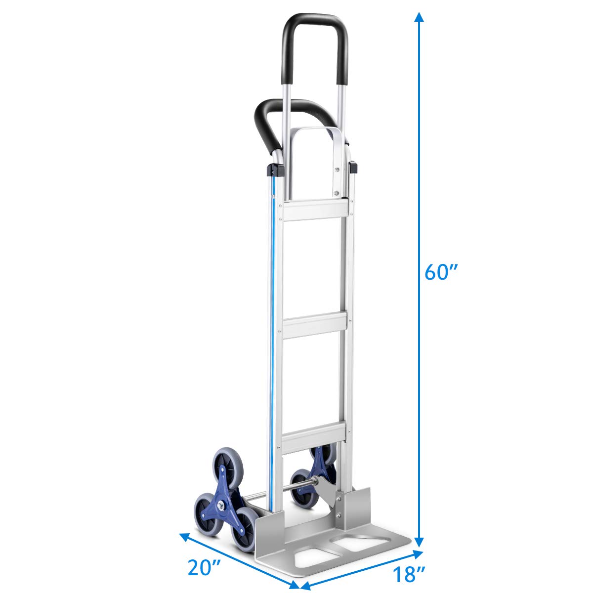 Goplus Aluminum Hand Truck Stair Climber Hand Trucks, 551Lbs Capacity