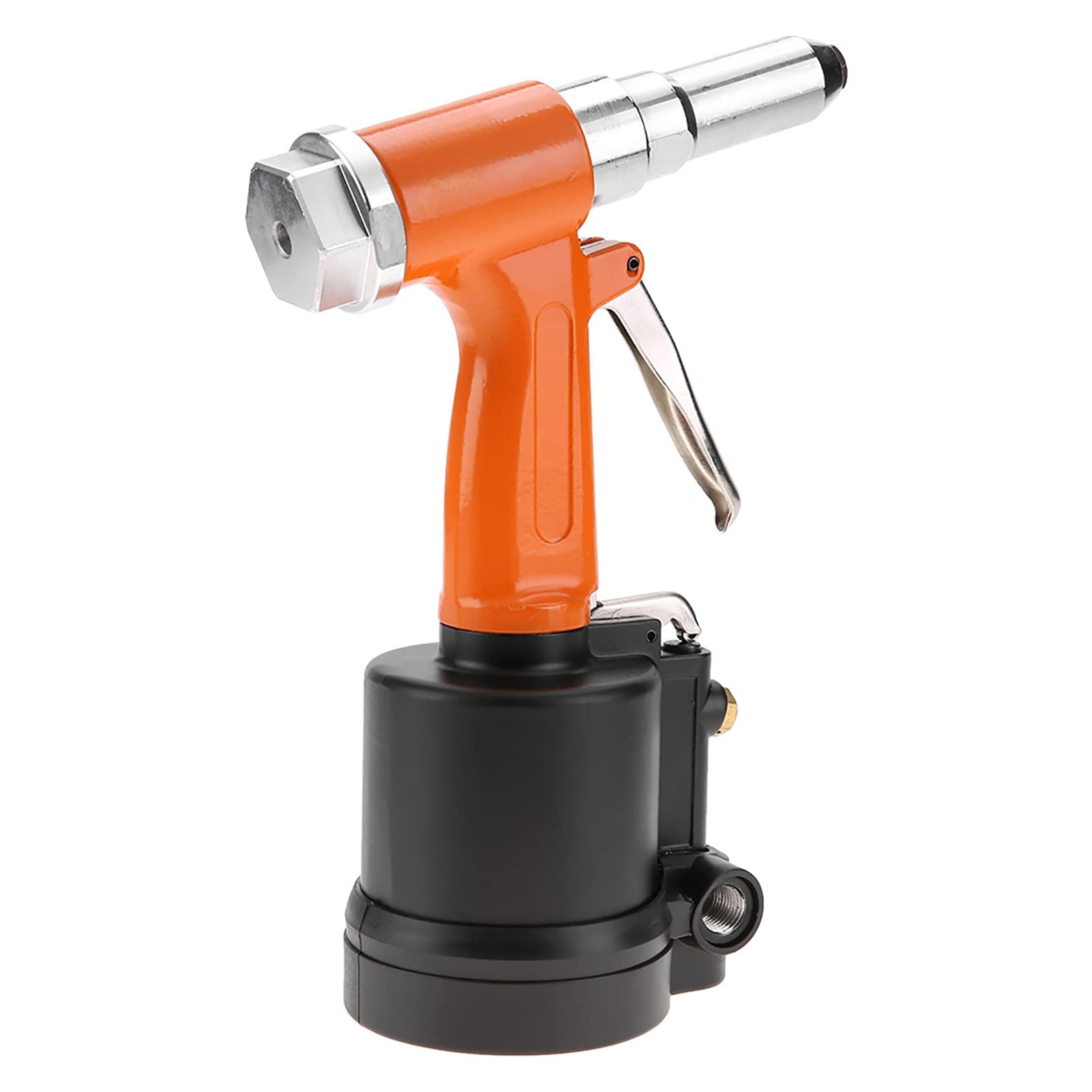 Nitownica Pneumatyczna, Nitownica Pneumatyczna Typu Hydraulicznego od 2,4 do 4,8 Mm, Gwoździarka do Aluminium Lotniczego o Skoku 18 Mm, Ergonomiczny Uchwyt Nitowania Blachy (pomarańczowy