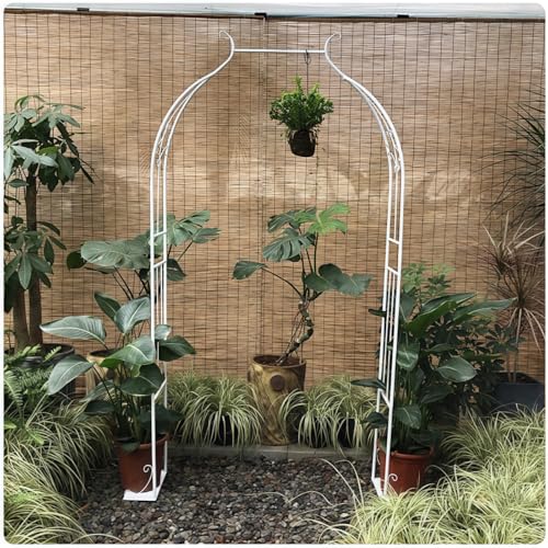 鉄製アーチ 1個 ガーデンアーチ ローズアーチ 錆びない フラワーアーチ トレリス パイプ径 13mm バラ 用 アーチ 幅80 120×奥行30×高さ205cm アイアン 薔薇アーチ ガーデニング バラ 用 アーチ ガーデンアーチ クライミングプラント用