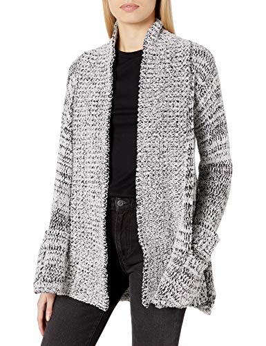 Jack by BB Dakota Women s Stitch Party Marled Chenille Yarn Cardigan, Ivory, Large
