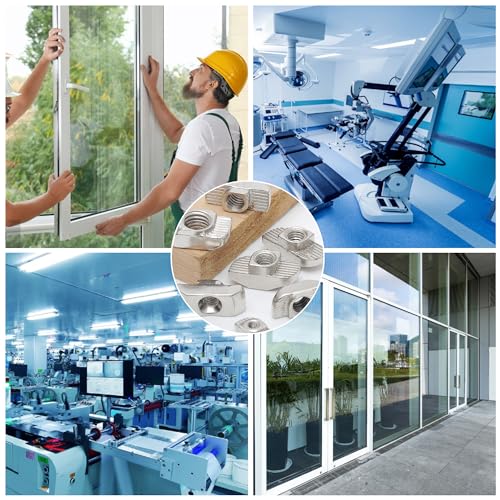 DesertBoy 170 Stück M4 M5 M6 M8 Hammermutter Nutensteine T Nut Muttern Hammerkopf Befestigungsmutter T Nutmuttern Sortiment Kit Nutsteine Set Kohlenstoffstahl T-Slot Nutmuttern T-Nutensteine