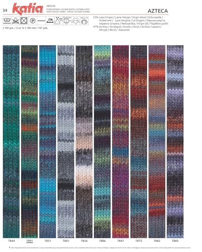 Azteca, filato variegato, modello Katia, spesso