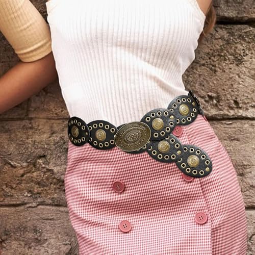 Women Waist Belt PU Leather Trendy Decoration Waistband for Dress Trousers Party2