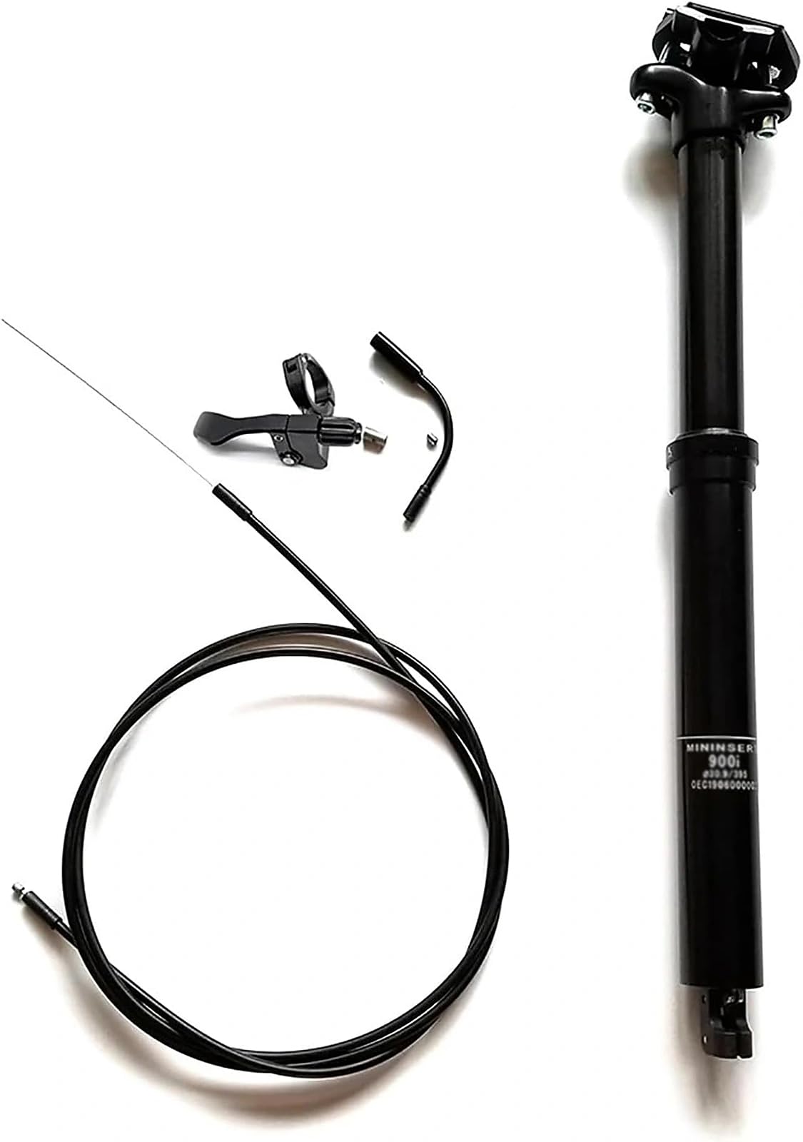 Reggisella Telescopico Ammortizzato 30,9/31,6 mm, Tubo Sella Regolabile Idraulico con Percorso Interno per Bici da Città ed Elettrica
