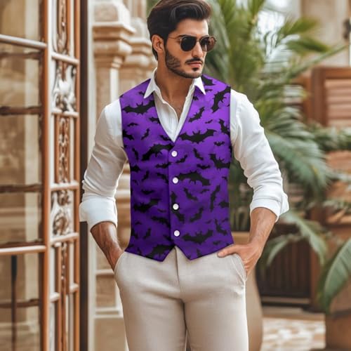 Men's Suit Vest Casual Business Formal Dress Waistcoat Lightweight V-Neck Slim Fit 4 Buttons Vest Jacket2