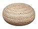 Tabouret Pouf en Jacinthe d'eau tressée, Fibres Naturelles, Diamètre 50 cm