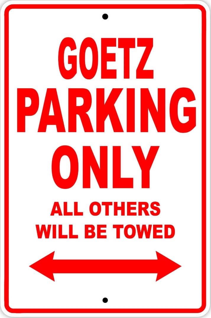 Goetz Parking Only Boat Ship Decor Novelty Notice Metal Sign