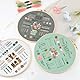 GlasFlength Sticken Set Erwachsene, Stickset für Anfänger Blumenmuster Pflanzen Embroidery Kit Kreuzstich Set mit Kunststoff Stickrahmen Anleitung und Werkzeuge Stickerei Set für DIY Kunst Handwerk