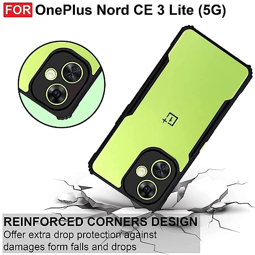Image of Amazon Brand- Solimo Mobile Cover (Soft & Flexible Back Case with Cushioned Edges) for OnePlus Nord CE 3 Lite 5G (Black)