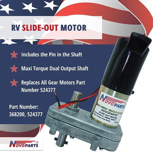 Image of 368200 524377 RV Slide Out Motor Replacement for Power Gear Slide Out Motor 368200 524377 Pin Included