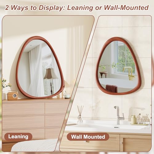 ZHUNFA Wooden Framed Vanity Mirror, 17×28 Inch Wall Mirror for Bathroom - Image 5