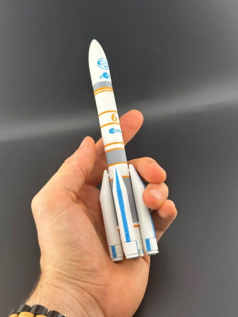 BHISRA FAB Ariane 6 Rocket Model Kit, Plastic Scale Model Parts, White and Blue Colour 1