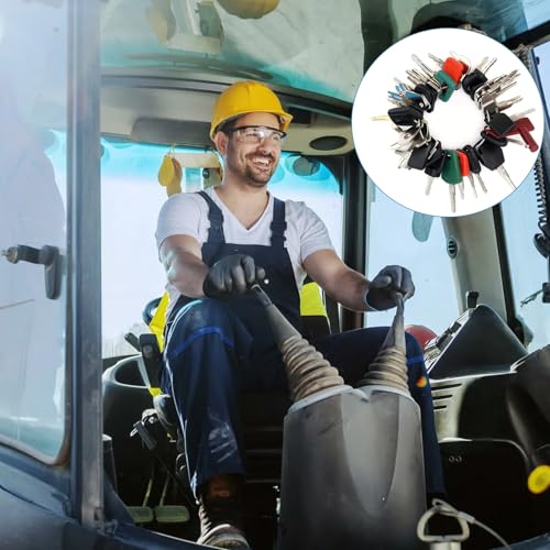 Baumaschinen Schlüssel 42 pcs Zündschlüssel set Baumaschinen Zündung Anlassschlüssel Satz zündschlüssel traktoren Universal Baumaschinen Schlüssel für Maschinen Anlagen Landwirtschaft Bagger