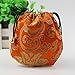 Chinese Silk Brocade Embroidered Drawstring Jewelry Pouch Bag Colors Value Set 34 pcs