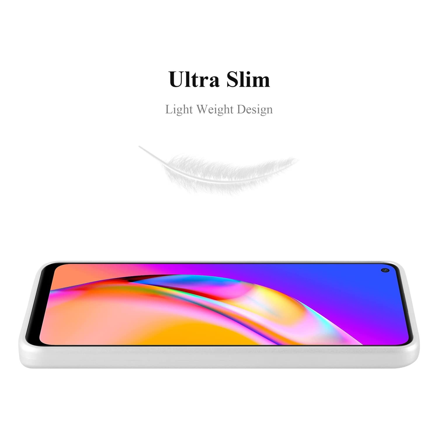 Cadorabo cover compatibile con Oppo A94 5G, cover in silicone liquido per A94 5G, custodia in silicone, resistente ai graffi e agli urti sottile cover protettiva - LIQUID ROSSO