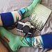 Hot Sox Men's Famous Artist Series Novelty Crew Socks, Mt Fuji Over a Lake (Blue/Green), Shoe Size: 6-12