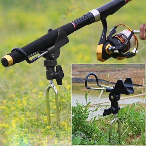 Support de canne à pêche en acier inoxydable réglable 360°