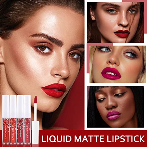 Luxsea Matte Liquid Lipstick Set 24 Colors Shining Lip Gloss Set Waterproof Long Lasting Lip Kit High Pigmented Moisturizing Lipstick Set For Women Girls #TOP3