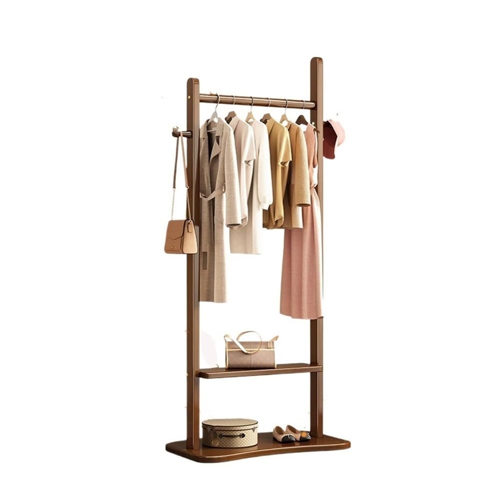 AILIUXIAOYAN Coat Rack Solid Wood Standing Coat Rack for Bedroom, Modern and Minimalist Freestanding Hat and Coat Stand, Household Clothes Hanger for Small Spaces