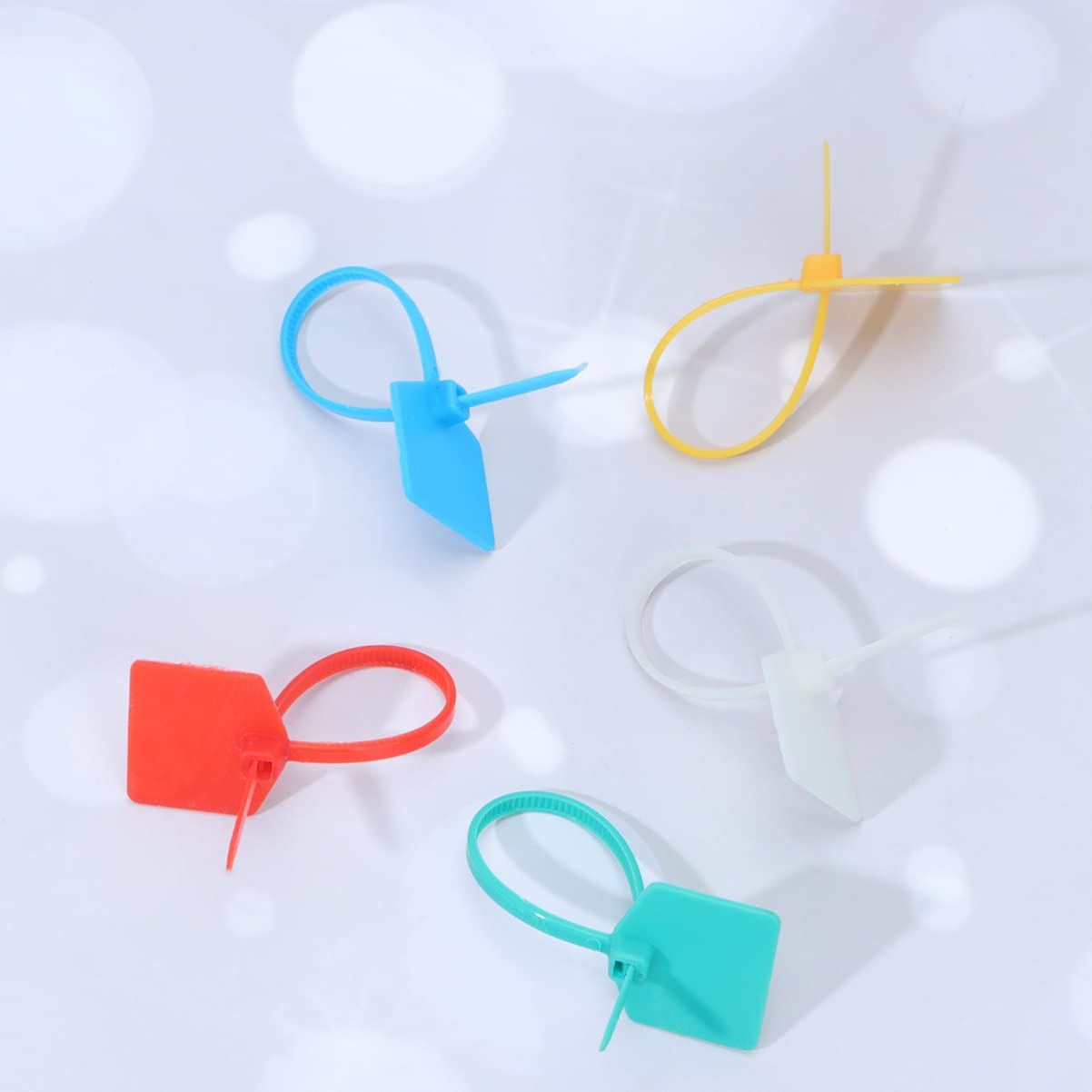 HOMSFOU 300pezzi Nylon Self-locking Cable Tie Etichette Per Per Elettricisti e Casa Casuale