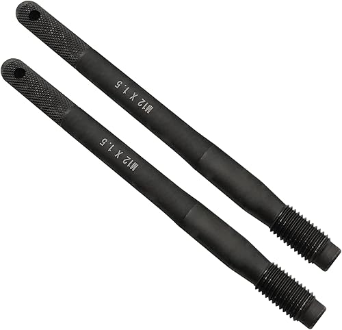 Miniatura 2 de ZKTOOL 2 pines de alineación de rueda, pernos de fijación de rueda, herramienta de guía de pernos de alineación de suspensión de rueda negra,