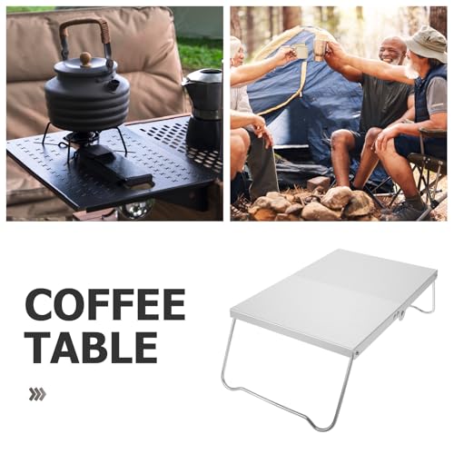 Table de camping pliante en aluminium table d'appoint légère et résistante à la chaleur - 5