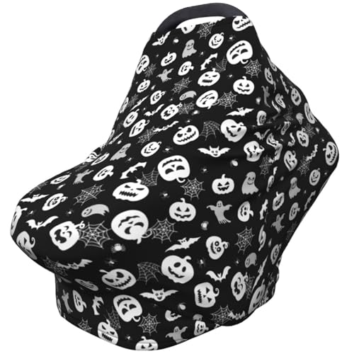 Image of Goth Baby Car Seat Cover, Multi Use Stroller Cover, Gothic Halloween Baby Stuff