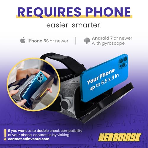 image for Heromask VR Headset + Math Games [Multiplication Subtraction etc] Virt