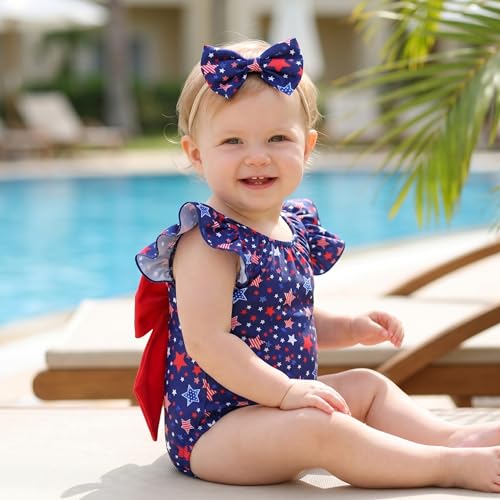 Image of Toddler Girl Baby Ruffles Mermaid Fish Scale Swimsuit One Piece Swimwear Bathing Sunsuit
